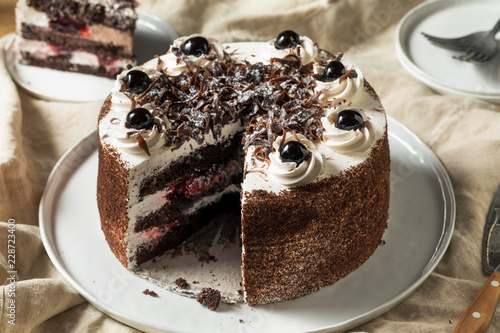 фотографія Sweet Homemade Black Forest Cake