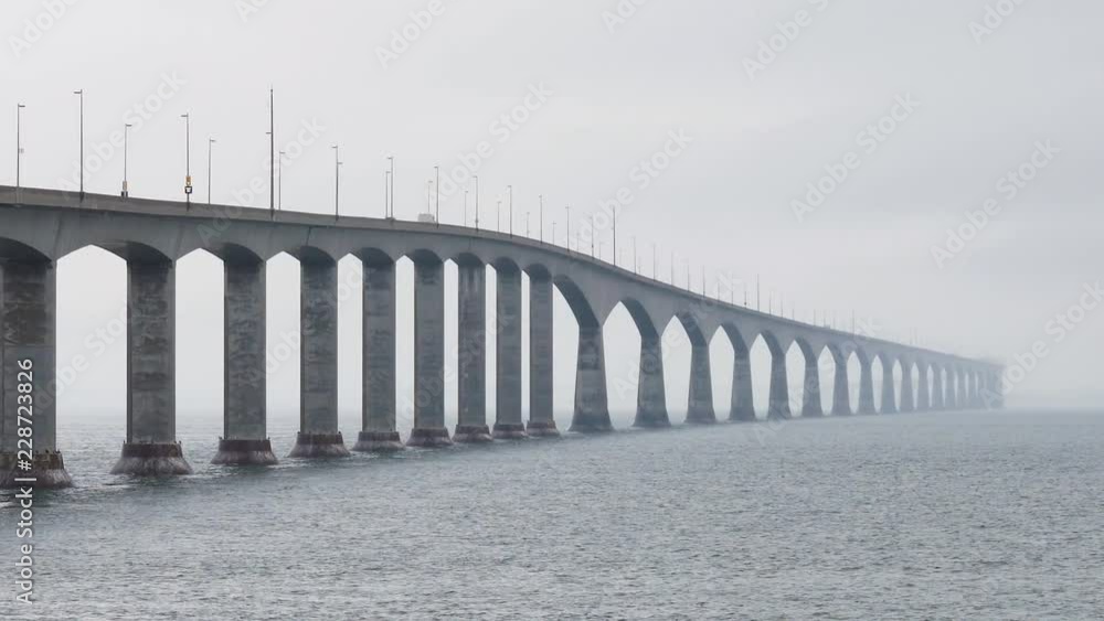 The Long Confederation Bridge Going From New Brunswick To Pei Canada The Long Confederation Bridge Going From New Brunswick To Pei Canada