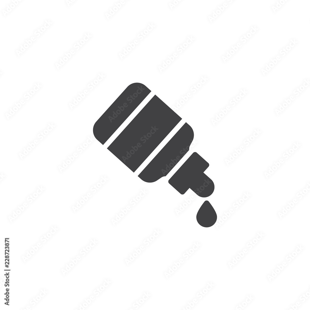Dropper bottle vector icon. filled flat sign for mobile concept and web design. Eye Drop Bottle simple solid icon. Symbol, logo illustration. Pixel perfect vector graphics Dropper bottle vector icon. filled flat sign for mobile concept and web design. Eye Drop Bottle simple solid icon. Symbol, logo illustration. Pixel perfect vector graphics
