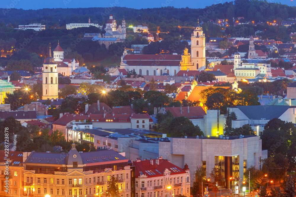Fototapeta premium Vilnius. Aerial view of the city.