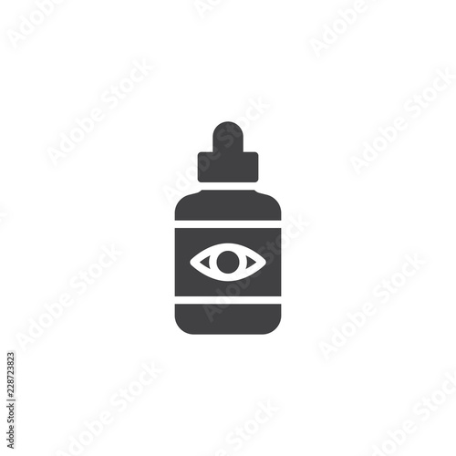 Eye Drop Bottle vector icon. filled flat sign for mobile concept and web design. Dropper bottle simple solid icon. Symbol, logo illustration. Pixel perfect vector graphics
