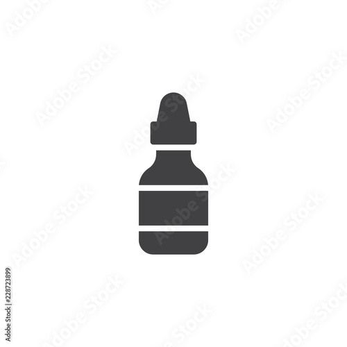 Eye drops container vector icon. filled flat sign for mobile concept and web design. Dropper Bottle simple solid icon. Symbol, logo illustration. Pixel perfect vector graphics