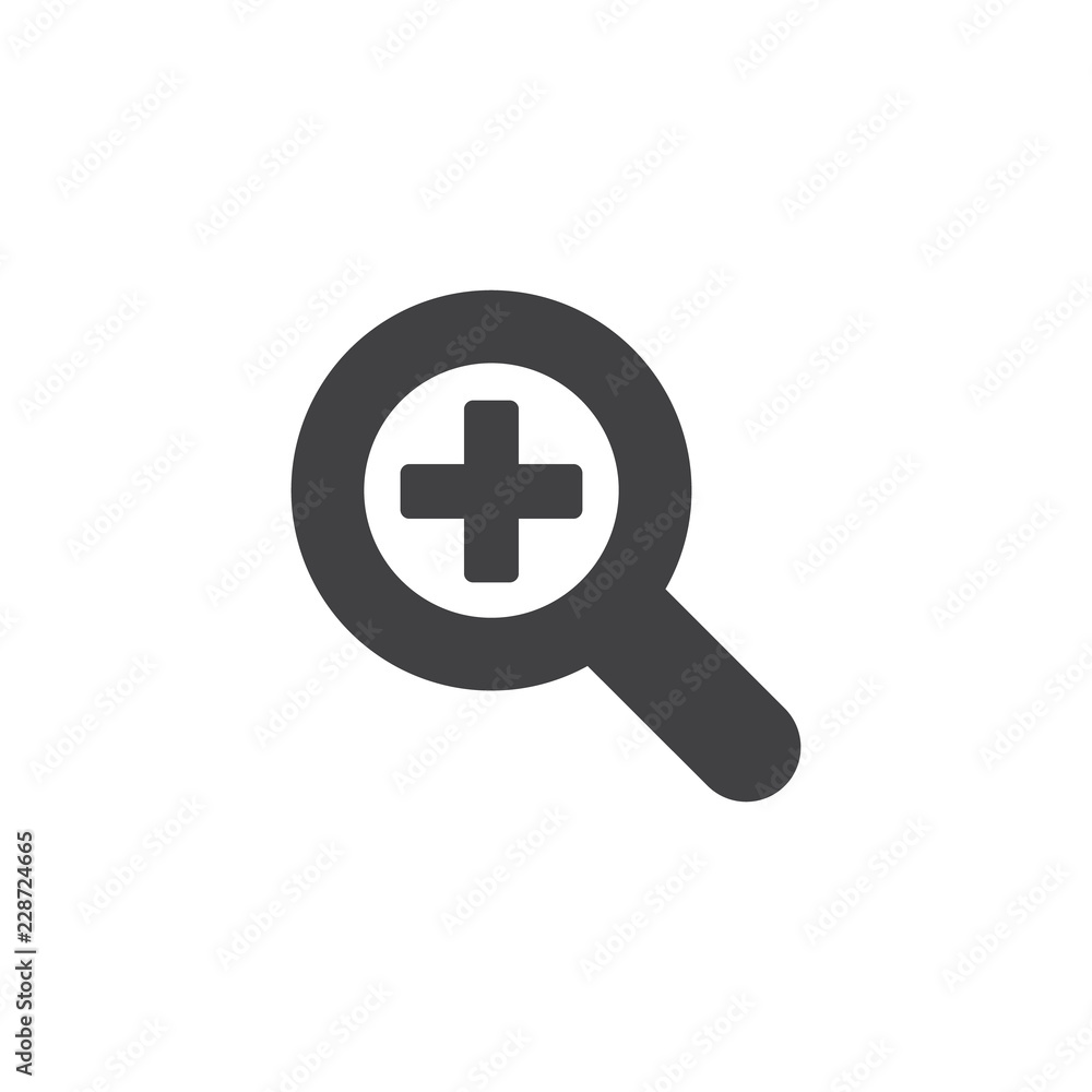 Magnifying glass zoom vector icon. filled flat sign for mobile concept and web design. Ophthalmology simple solid icon. Symbol, logo illustration. Pixel perfect vector graphics Magnifying glass zoom vector icon. filled flat sign for mobile concept and web design. Ophthalmology simple solid icon. Symbol, logo illustration. Pixel perfect vector graphics