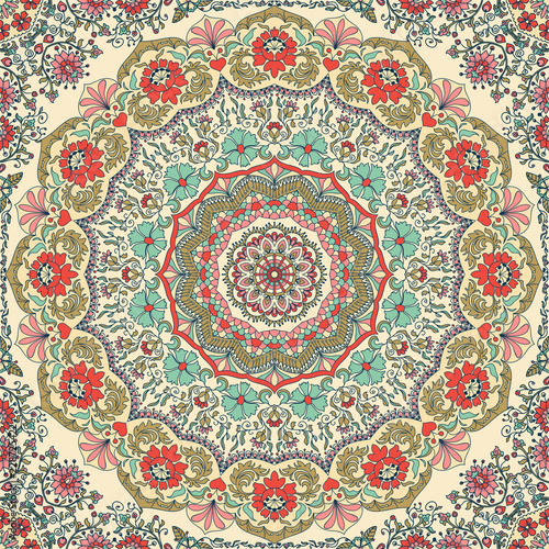 Mandala round decorative ornament pattern. Oriental pattern, vector illustration. Islam, Arabic, Indian, moroccan,spain, turkish, pakistan, chinese, mystic, ottoman motifs