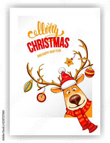 Merry Christmas and Happy New Year greeting