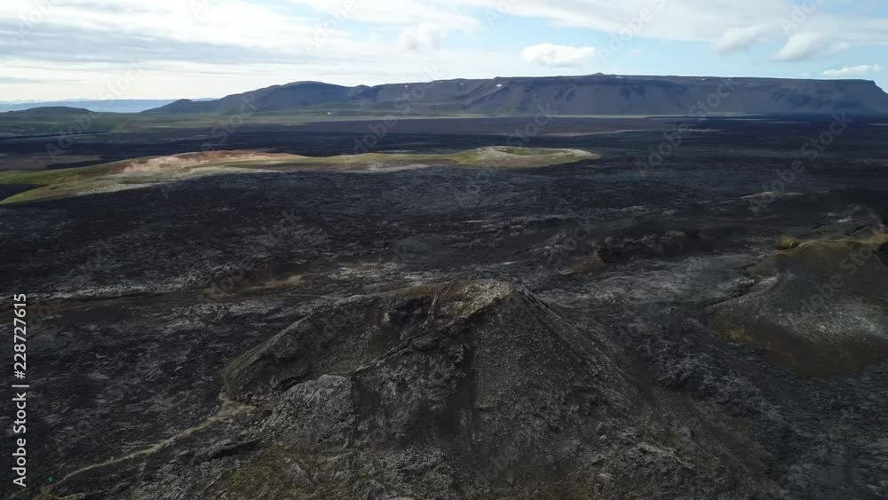 4k 60 fps Iceland Aerial view of Krafla volcano area near Myvatn - fly and turn around lava cone 4k 60 fps Iceland Aerial view of Krafla volcano area near Myvatn - fly and turn around lava cone