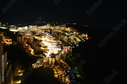 Fira Santorini Grèce de nuit - Fira by night Santorini Greece
