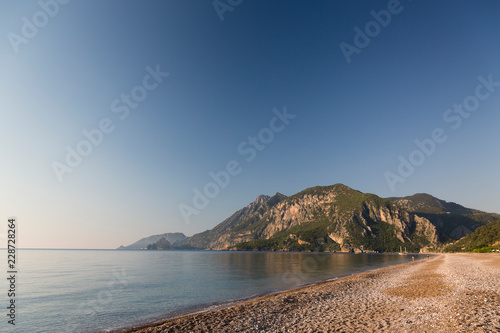 Fototapeta Naklejka Na Ścianę i Meble -  CIRALI, TURKEY View on Cirali beach.