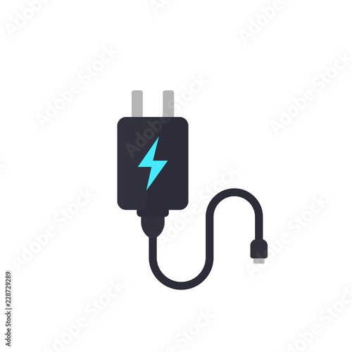 Mobile charger vector illustration on white photo