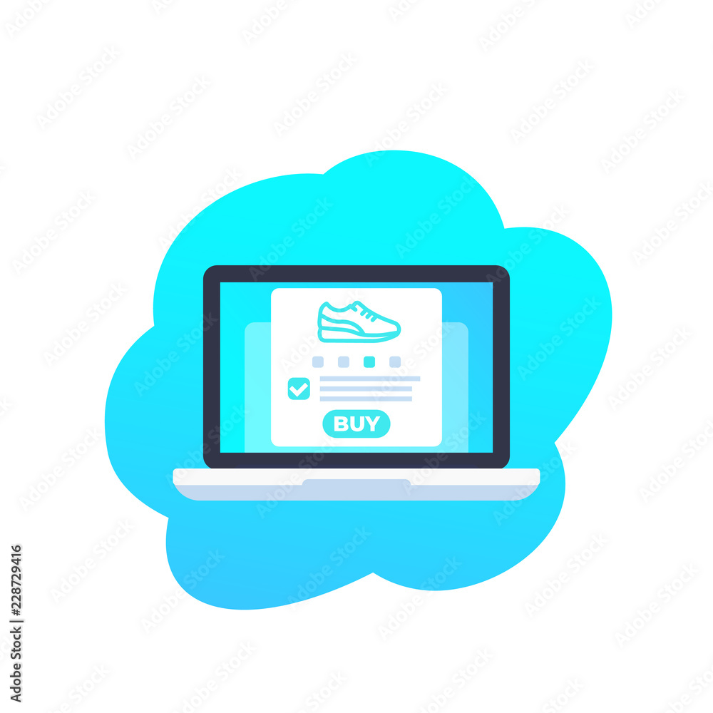 online order, shoe store, e-commerce, vector icon online order, shoe store, e-commerce, vector icon