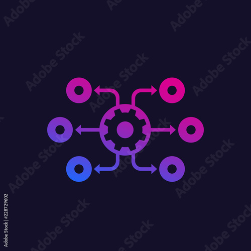 process automation vector icon