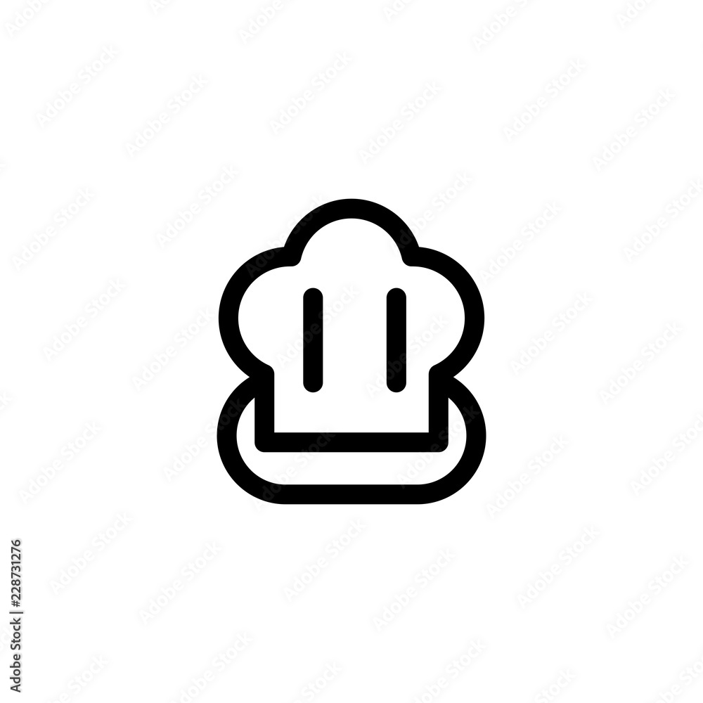 Hat Chef Outline Creative Abstract Menu Icon Logo Design Template Element Vector Hat Chef Outline Creative Abstract Menu Icon Logo Design Template Element Vector