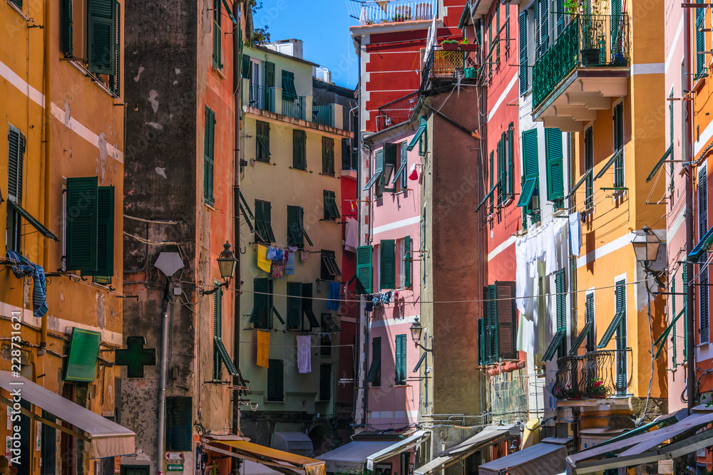 Architecture of Vernazza, Liguria, Italy
