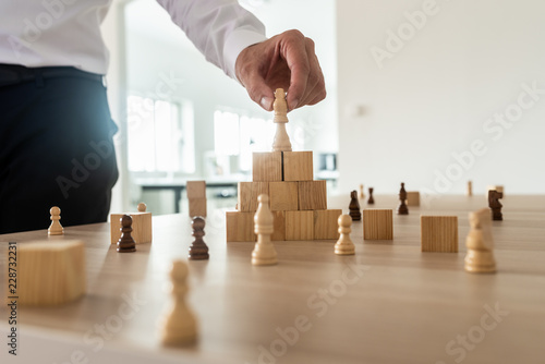 Business hierarchy concept photo