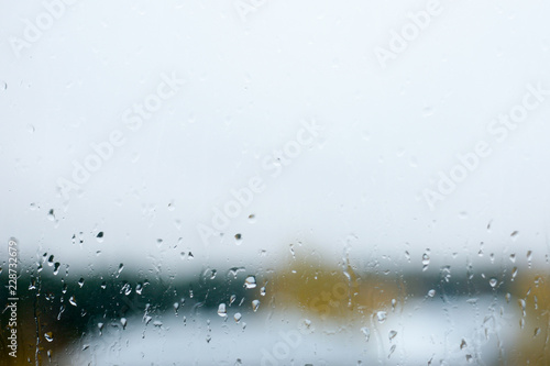 Rain drops on a window 