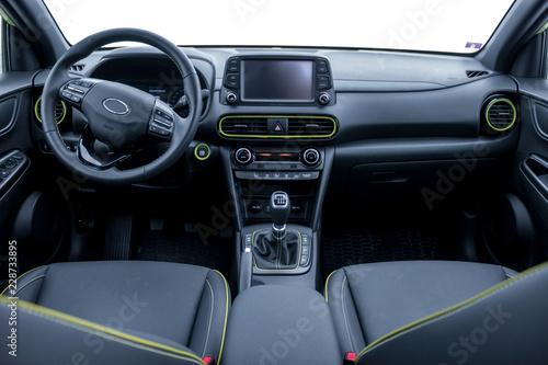 dasboard, steering wheel and infotainment system © Dalibor