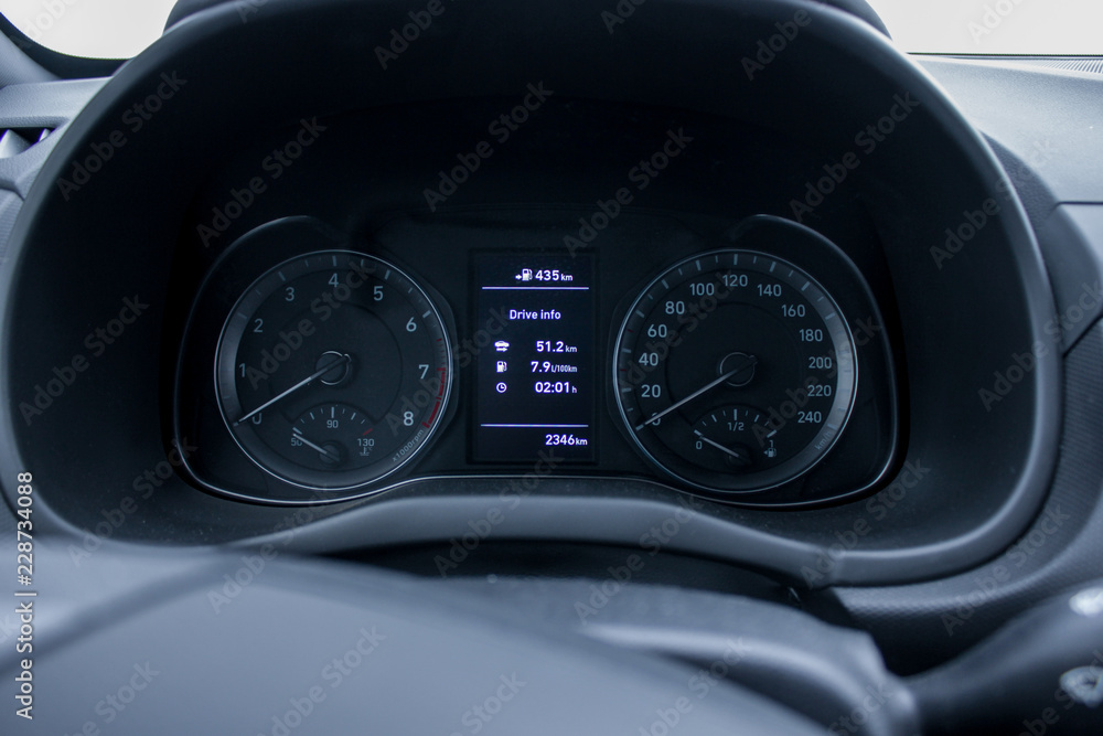 drive info dashboard sign illuminated