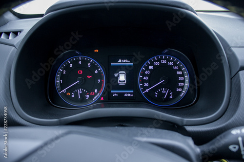 dashboard of a car