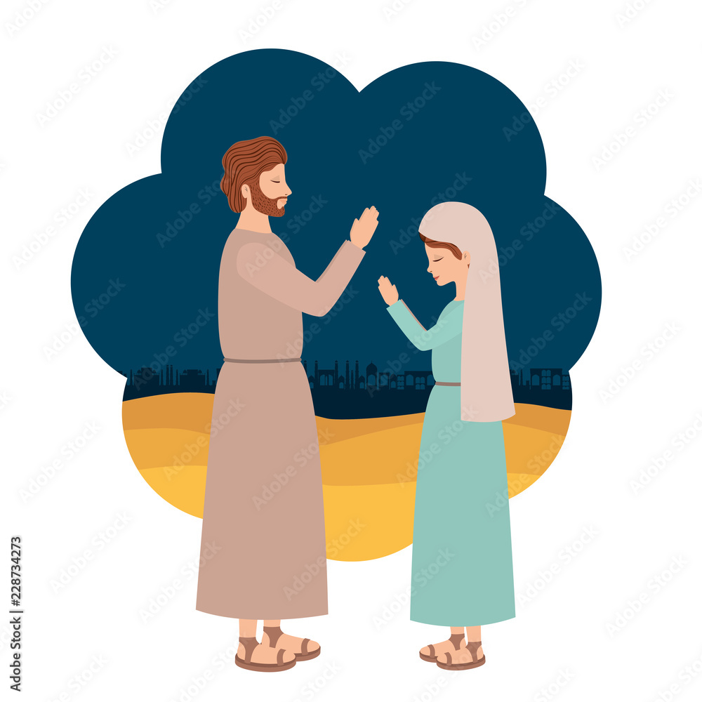 virgin mary and saint joseph virgin mary and saint joseph