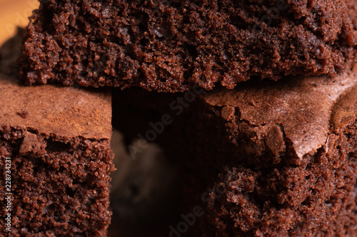 Close up of home made chocolate cake