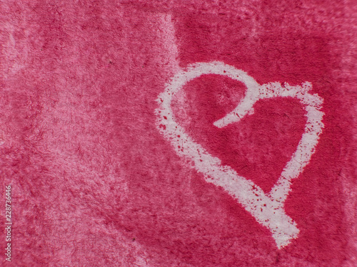 Red paint background with heart. Valentine love concept.