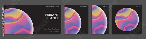 Set of abstract trendy backgrounds