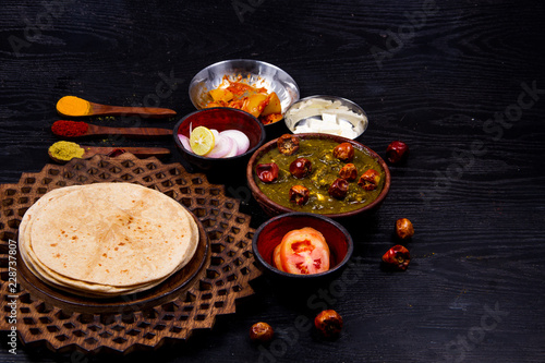 indian traditional palak paneer 