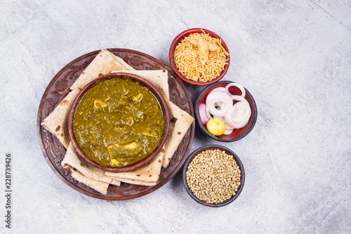 indian traditional palak paneer  photo