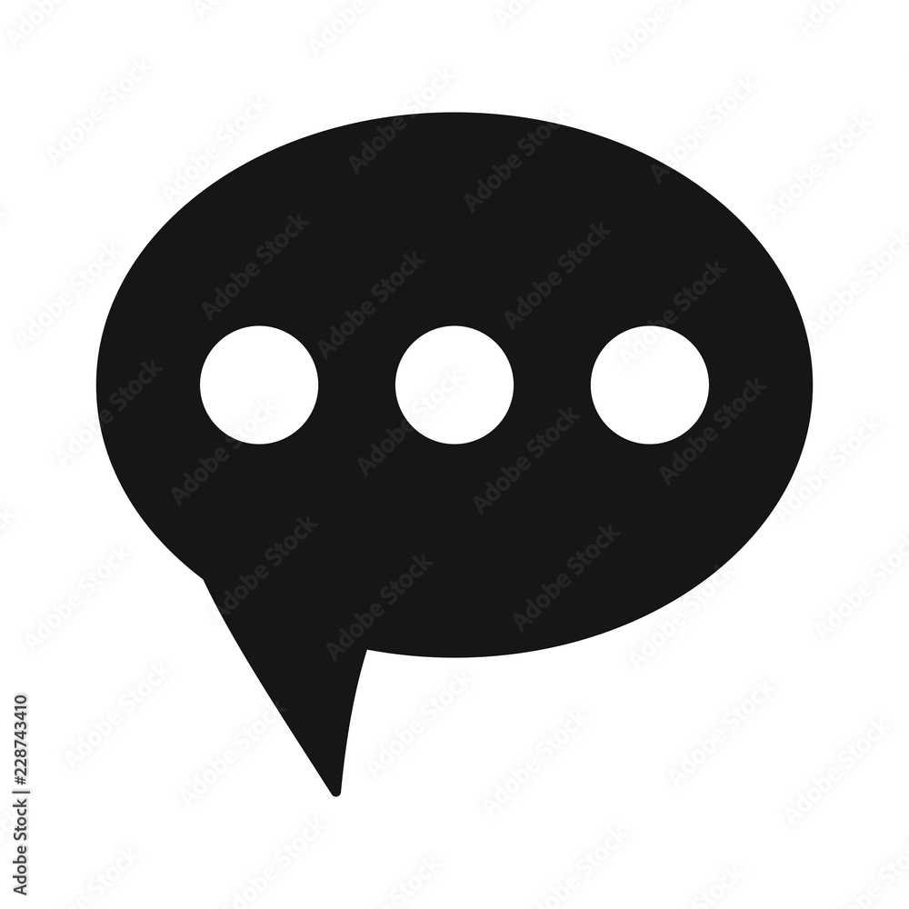 Fototapeta premium Speech bubble vector icon