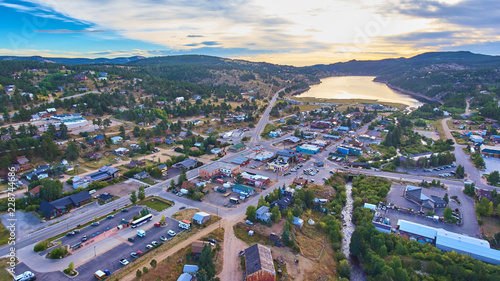 Aerial Small Town Nederland Travel Rocky Mountains photo