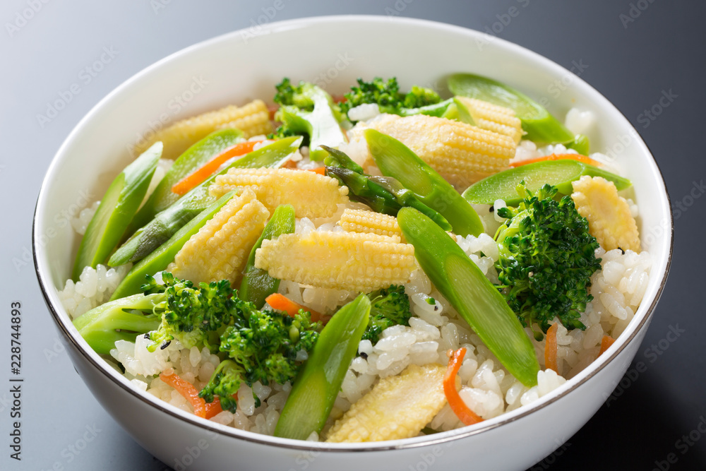 アスパラとコーンの炊込みご飯 アスパラとコーンの炊込みご飯