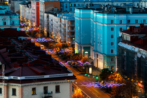 October, 2018 - Murmansk, Russia - Murmansk is the largest city in the world located beyond the Arctic Circle. Murmansk is located on the rocky east coast of the Kola Bay of the Barents Sea.