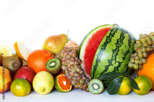 Fototapeta Naklejka Na Ścianę i Meble -  Fresh fruit mix closeup.