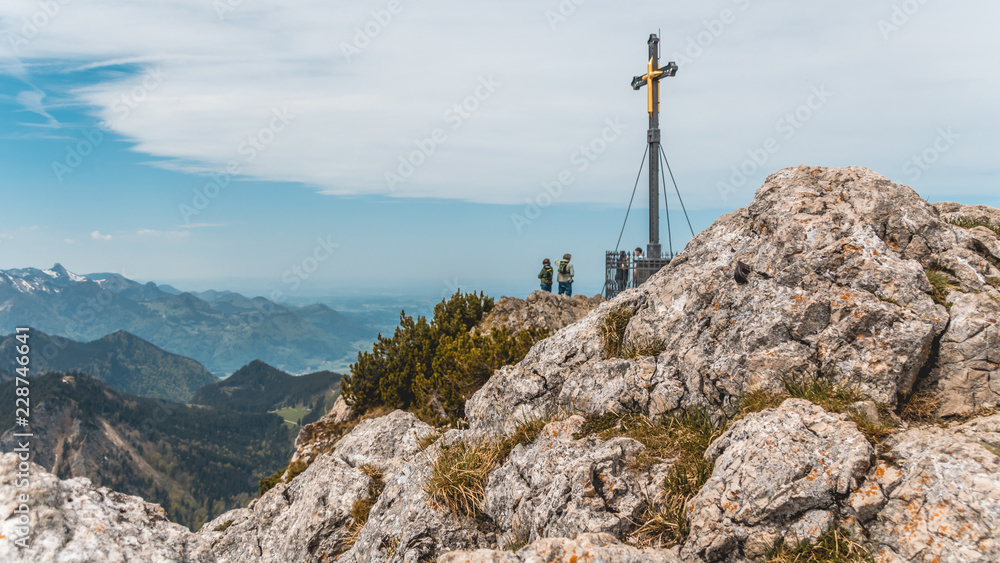 Fototapeta premium Beautiful alpine view on the Hochfelln - Bergen - Bavaria - Germany