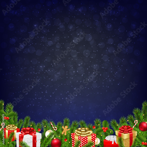 Christmas Retro Postcard