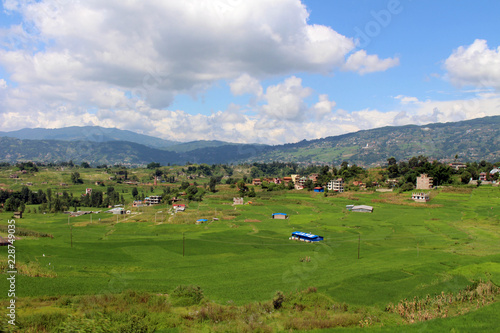 The ricefield around the highway between Dhulikhel and Kathmandu