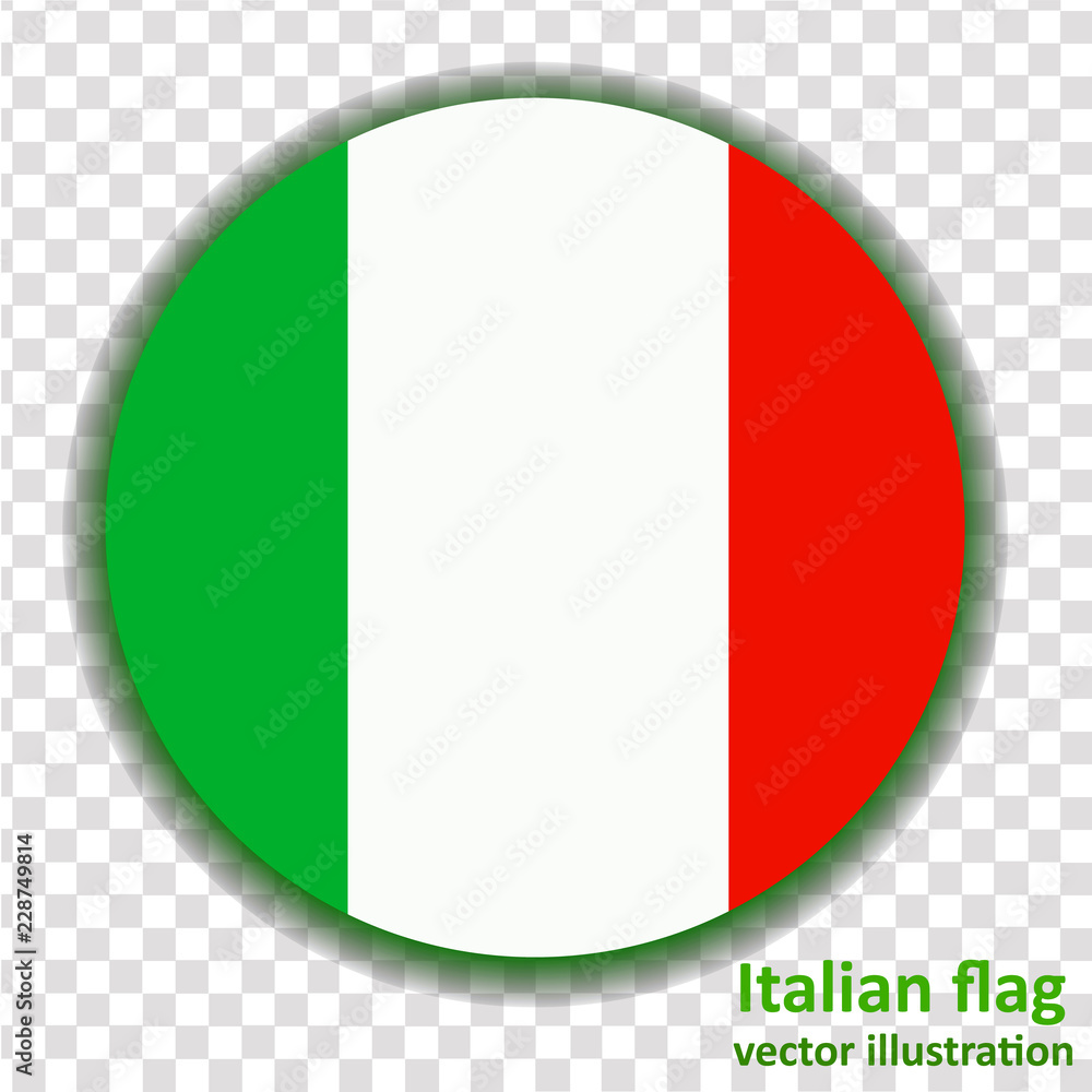 Button with flag of Italy. Vector. Button with flag of Italy. Vector.