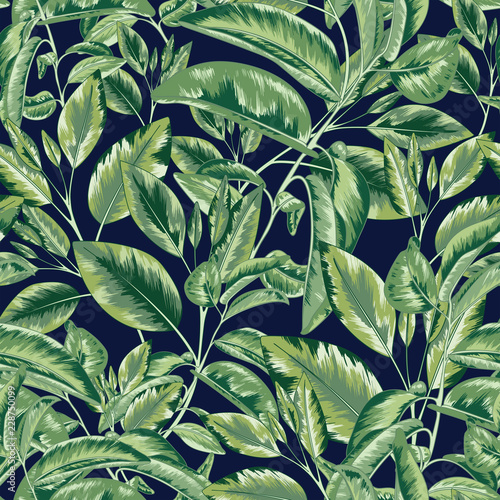 Green Jungle Seamless Vector Pattern