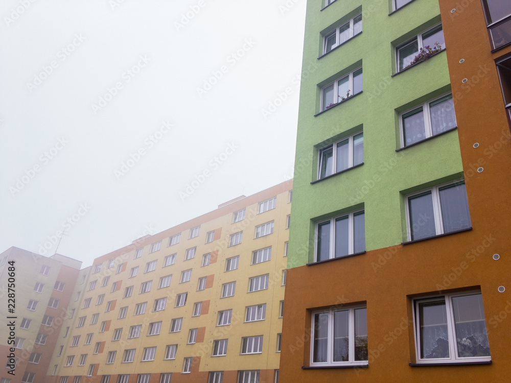 Reconstructed blocks of flats in Czech Republic built in communism era