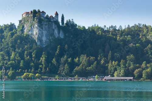 Lake Bled (Blejsko jezero) is a glacial lake in the Julian Alps in northwestern Slovenia, where it adjoins the town of Bled and is overlooked by Bled Castle. Instagram toning.