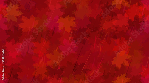 Flying maple leaves  spray of rain. Autumn background. The idea of design of tiles  wallpaper  packaging  textiles  background.