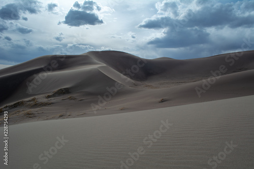 Clouds in the sand dunes