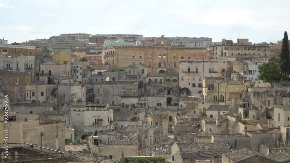 2 clips in 1. Matera - spectacular canyon town, Italy. World Heritage Site. 4K. 2 clips in 1. Matera - spectacular canyon town, Italy. World Heritage Site. 4K.