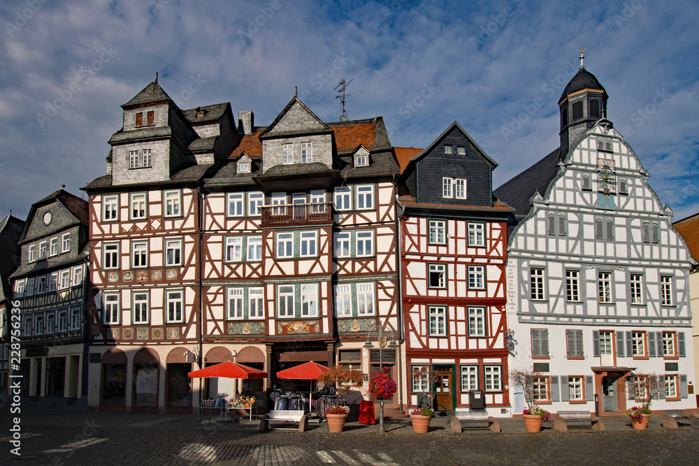 Am alten Marktplatz in Butzbach, Wetterau, Hessen, Deutschland 