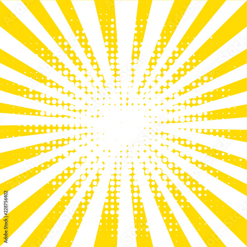 Yellow Background With Rays