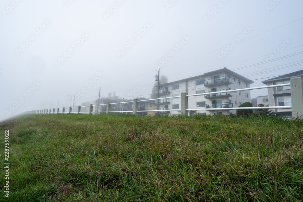 Beachfront Property Foggy Overcast Beachfront Property Foggy Overcast