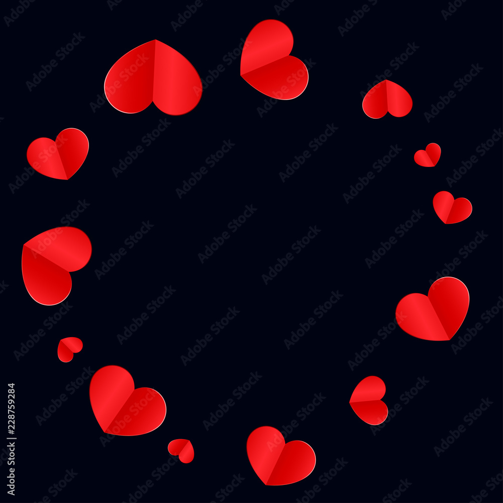 Paper heart confetti background. Paper heart confetti background.