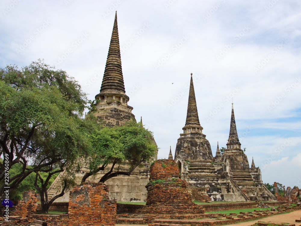 Fototapeta premium Wat Pra Sri Sanphet, world heritage in Thailand.