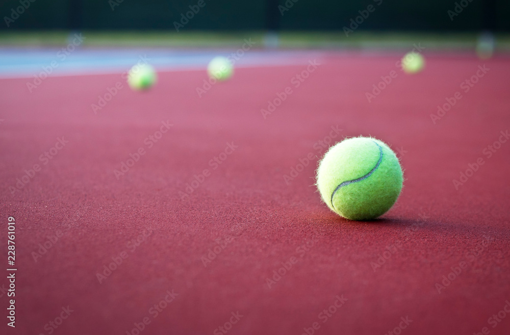 Tennis Balls left on the Court