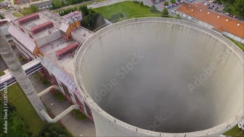 Aerial of a power plant. photo